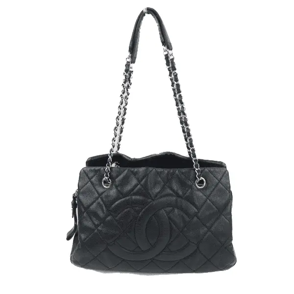 Chanel Black Quilted Caviar Leather Petite Timeless Bag