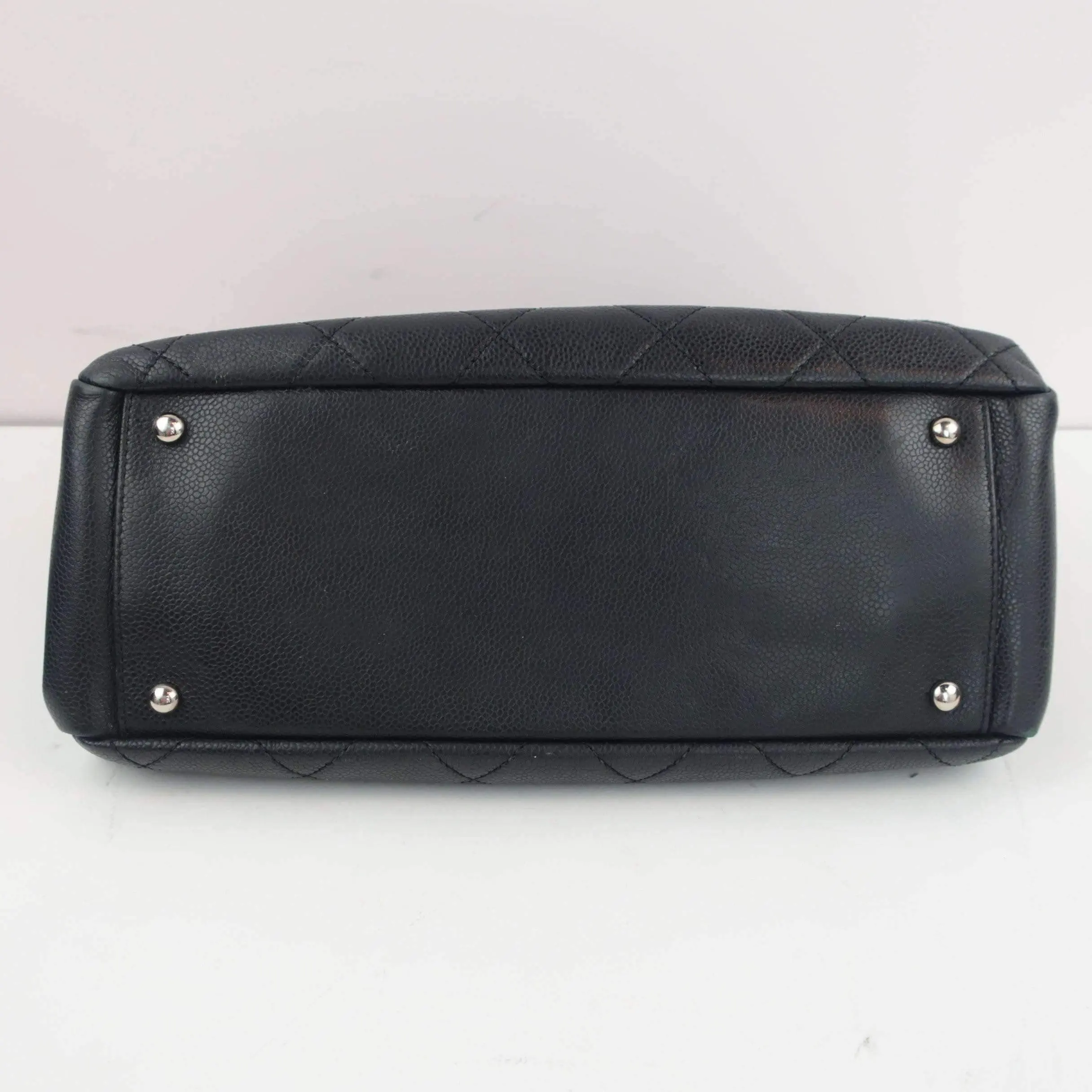 Chanel Black Quilted Caviar Leather Petite Timeless Bag - Image 7
