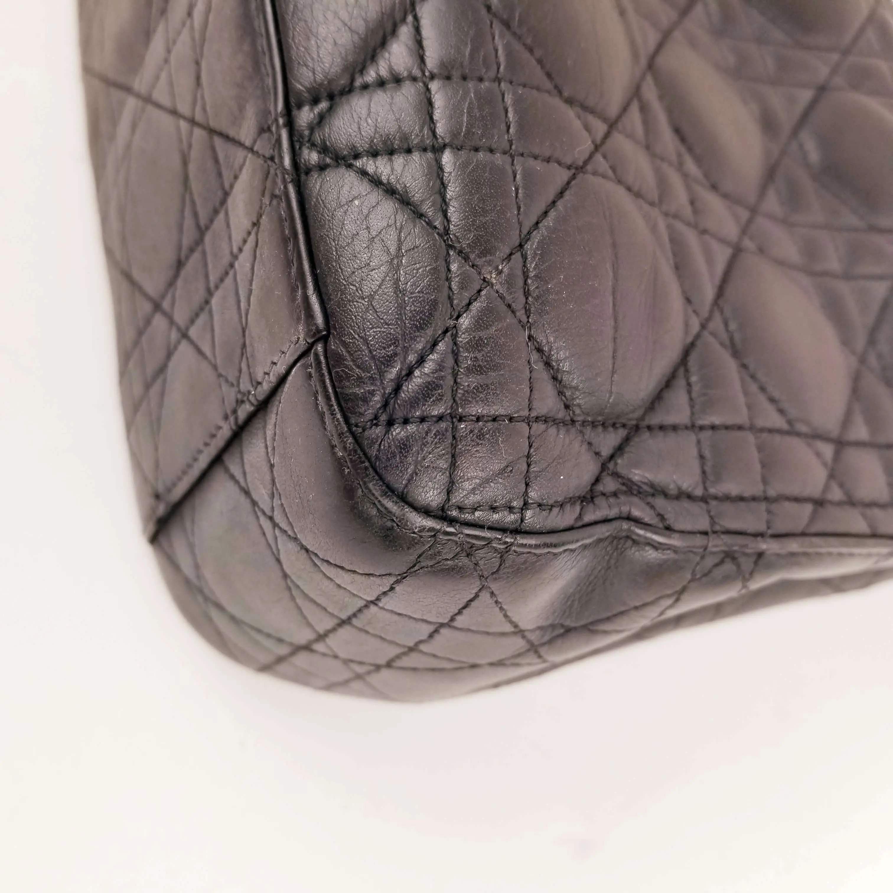 Christian Dior Black Cannage Quilted Lambskin Leather Miss Dior Large Flap Bag - Image 12