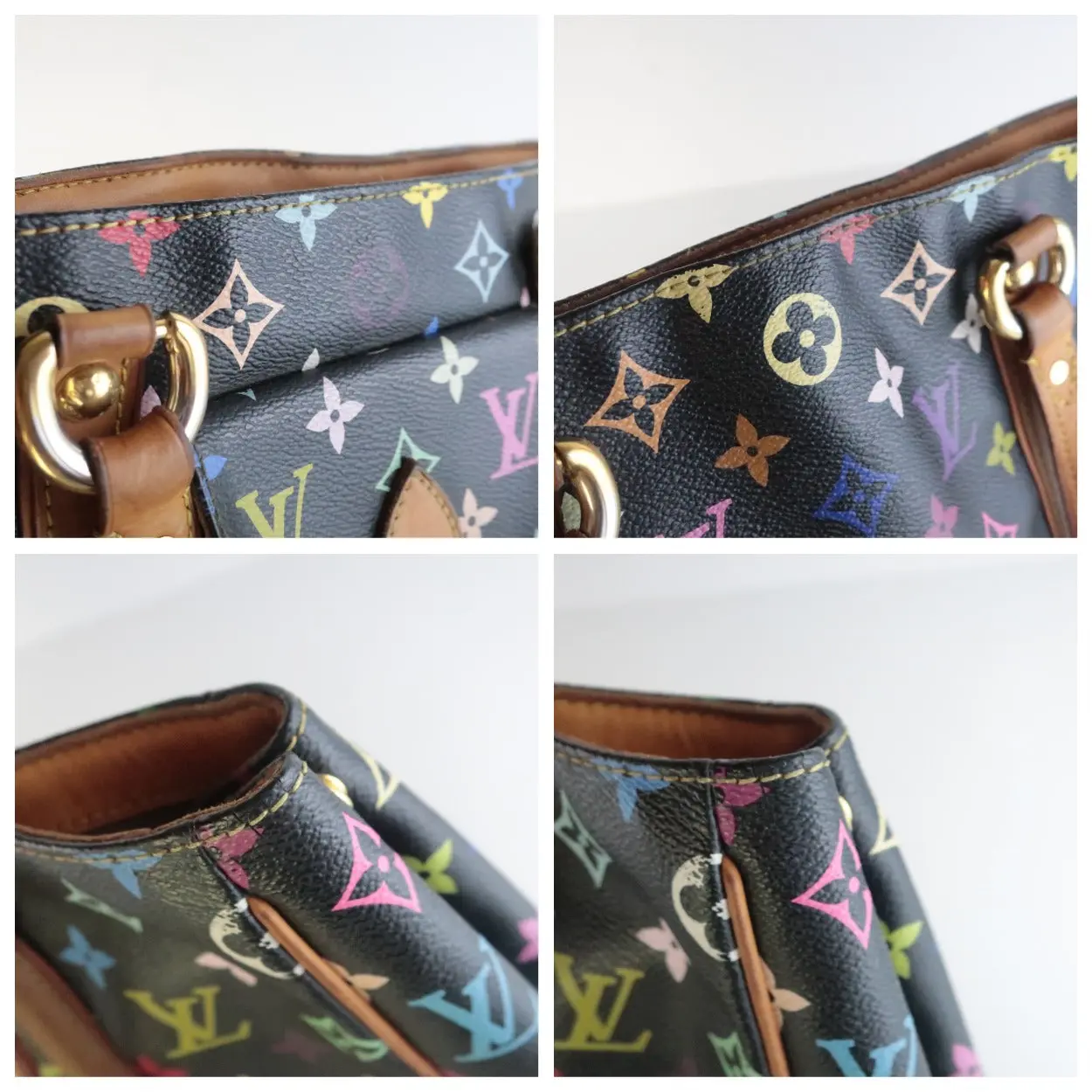 Louis Vuitton Black Multicolor Aurelia MM Tote Bag - Image 11