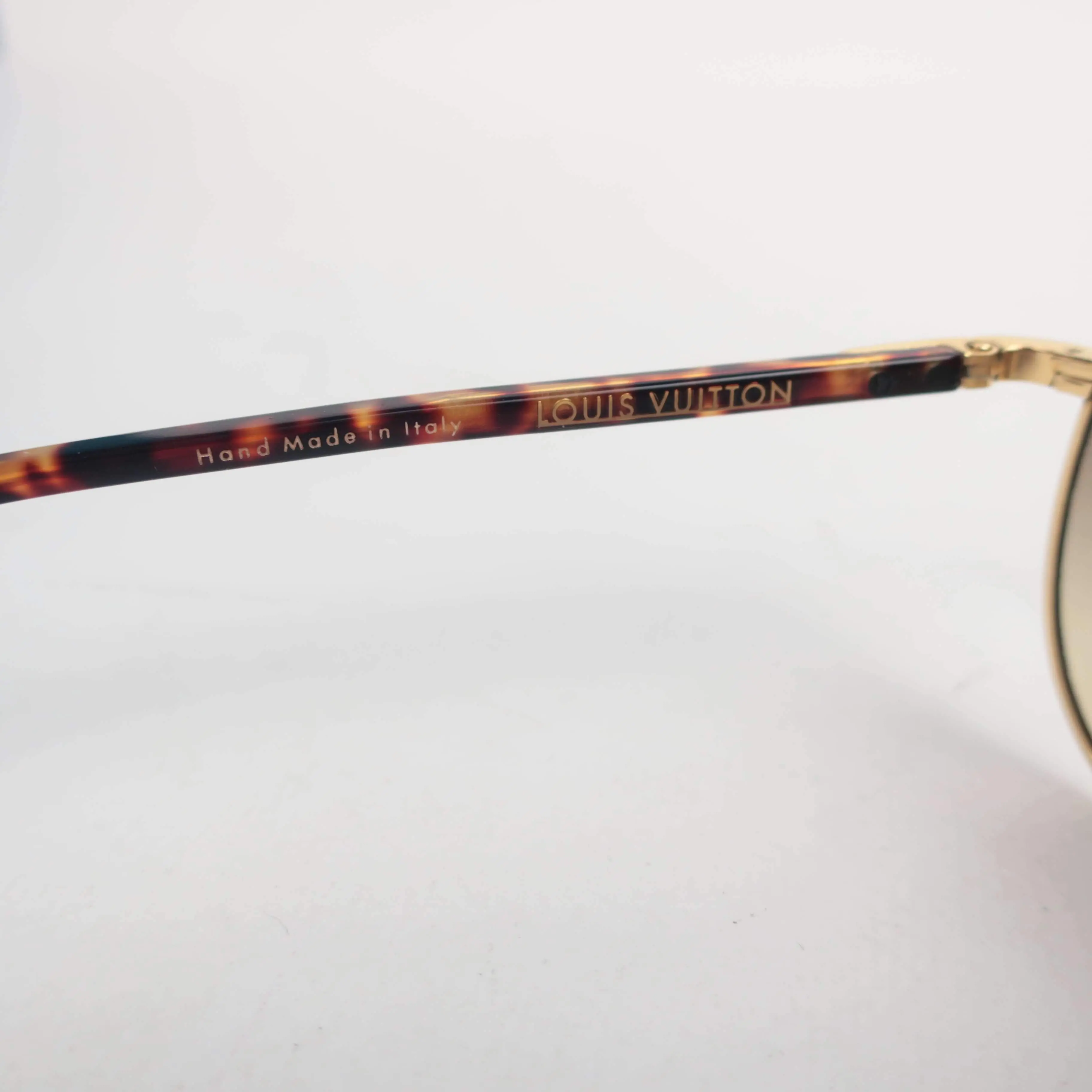 Louis Vuitton Goldtone Metal Frame Monogram Conspiration Pilote Sunglasses-Z0164U - Image 15