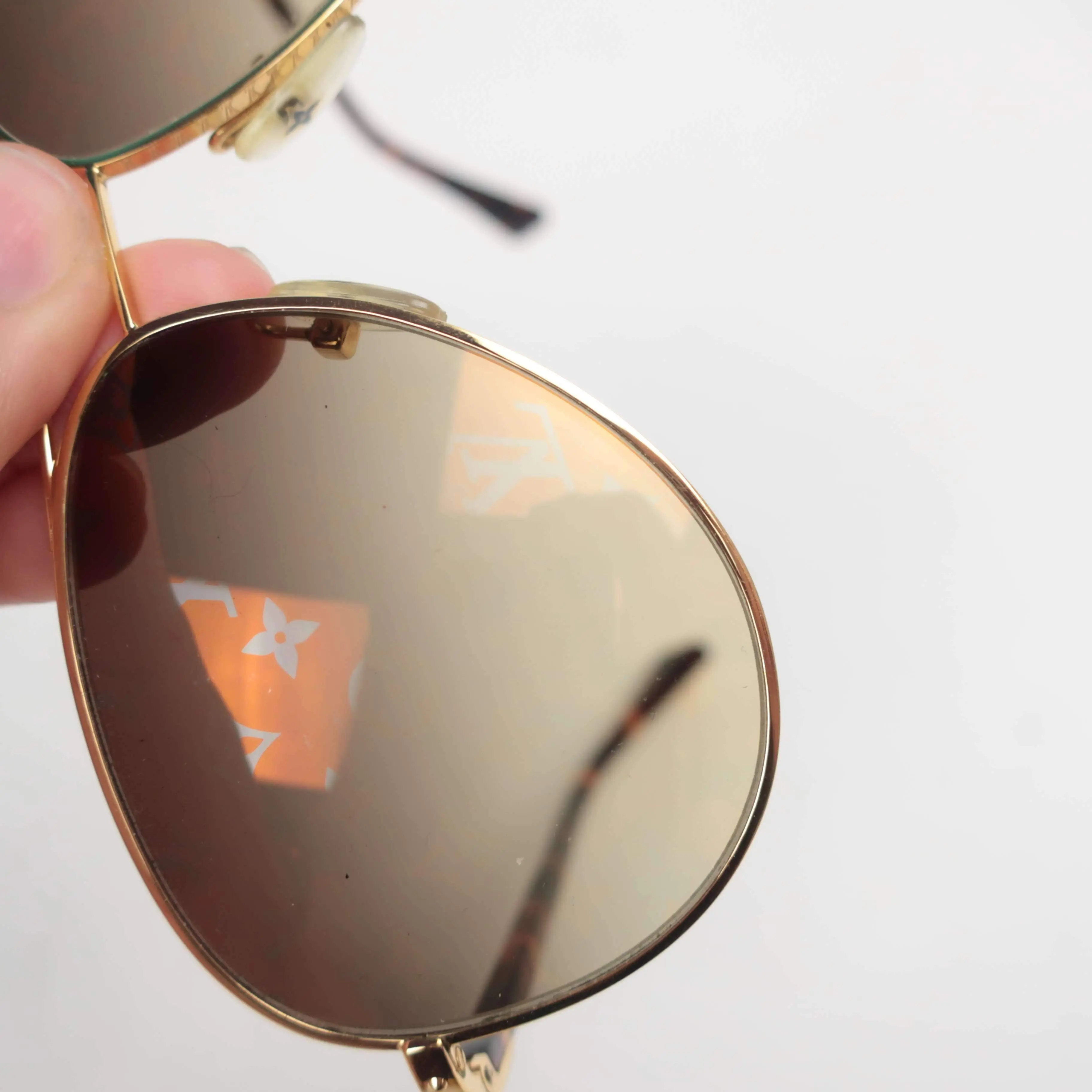 Louis Vuitton Goldtone Metal Frame Monogram Conspiration Pilote Sunglasses-Z0164U - Image 23