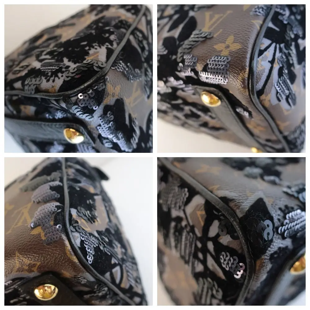 Louis Vuitton Limited Edition Monogram Fleur de Jais Speedy 30 Bag - Image 12