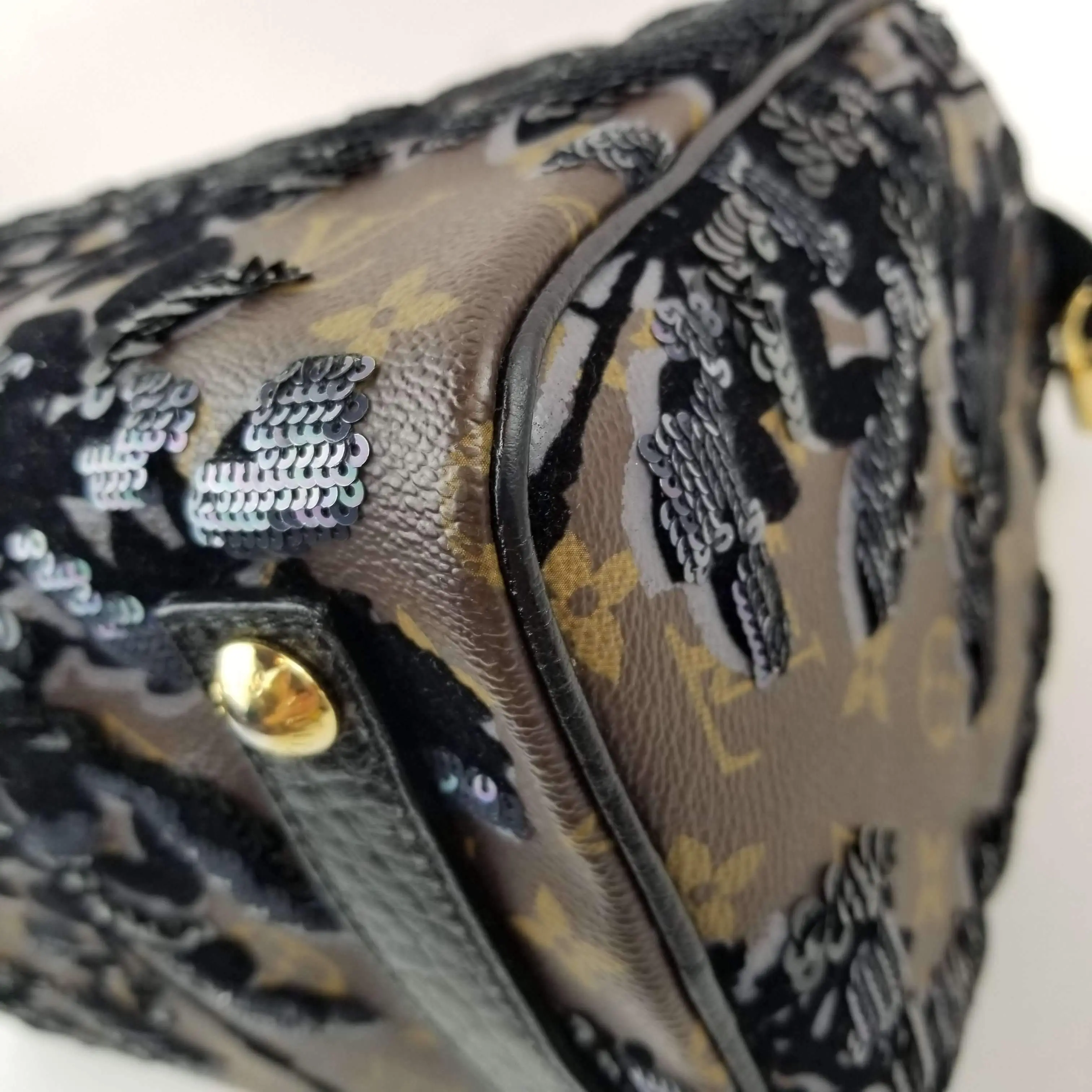 Louis Vuitton Limited Edition Monogram Fleur de Jais Speedy 30 Bag - Image 11