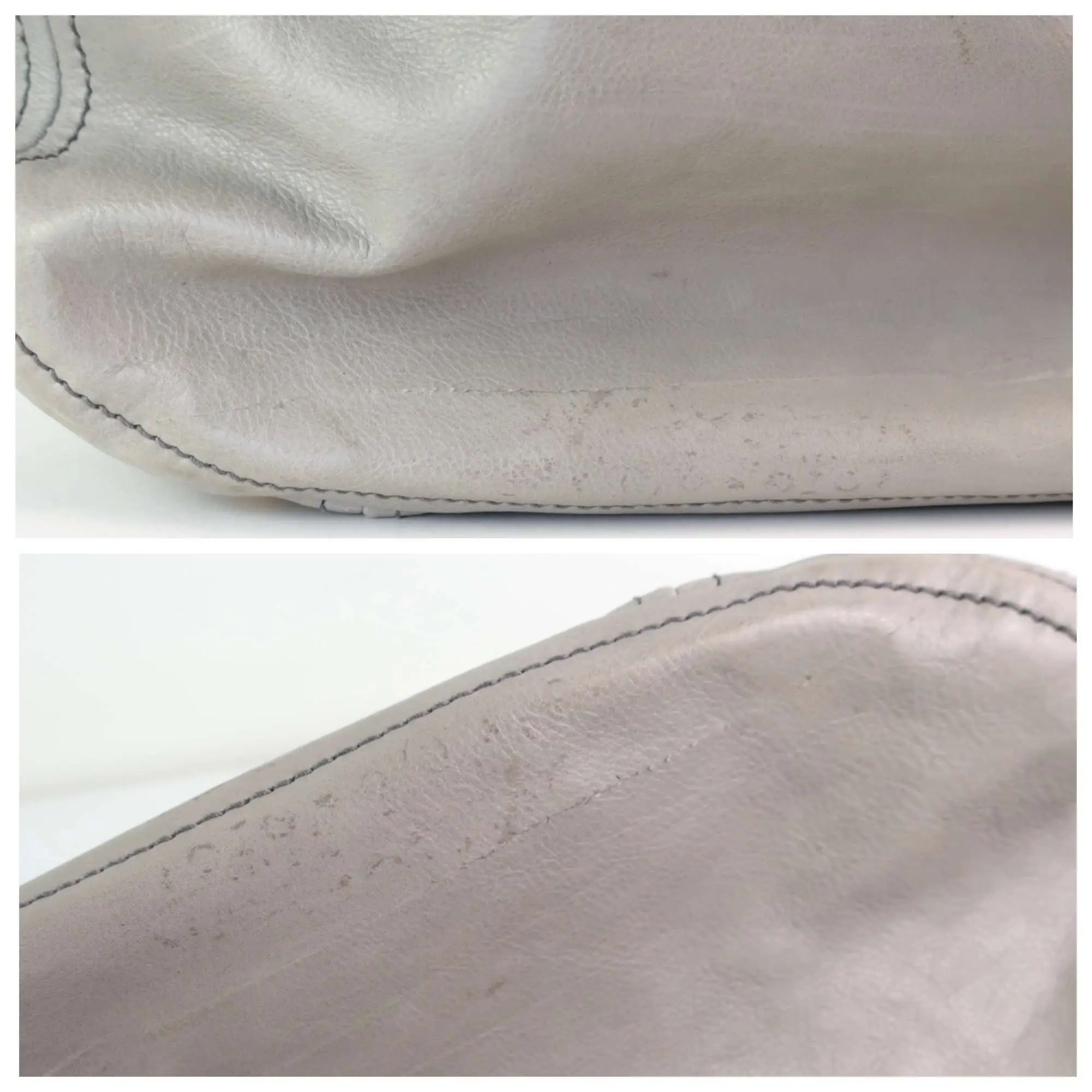 Prada Grey Hobo Leather Bag - Image 13